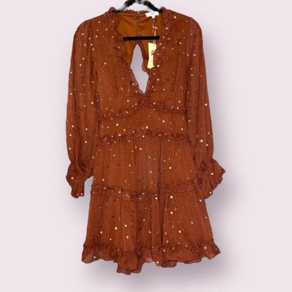 Wish Upon A Star Dress - Rust - Picture 2 of 13